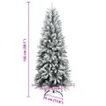 vidaXL Umelý vianočný stromček 150 LED a vločky snehu 150 cm