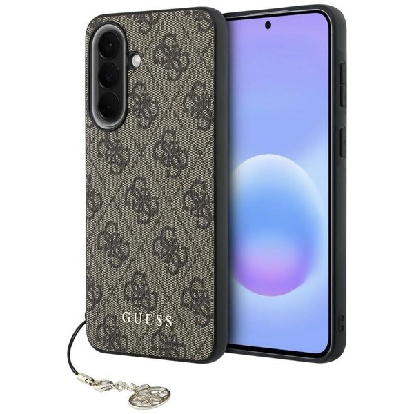 Puzdro Guess HC PU 4G Classic Logo s príveskom pre Samsung Galaxy A57 hnedé