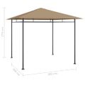 vidaXL Altánok 3x3x2,7 m sivohnedý 180 g/m²