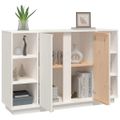 vidaXL Komoda biela 120x35x80 cm borovicový masív