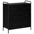 vidaXL Servírovacia skriňa Čierny dub 97 x 33 x 81 cm Kompozitné drevo