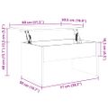 vidaXL Konferenčný stolík lesklý biely 80x50,5x41,5cm spracované drevo