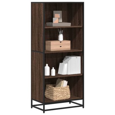 vidaXL Knižnica hnedý dub 60x35x139 cm kompozitné drevo