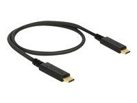 USB kábel - USB-C (samec) do USB-C (samec) - USB 3.1 Gen 2 - 5 A - 50 cm - čierna