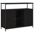 vidaXL Komoda čierna 100x35x80 cm kompozitné drevo