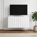 vidaXL Nástenná TV skrinka 59,5 x 41 x 30 cm Biela Kompozitné drevo
