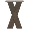 vidaXL Nohy konferenčného stolíka v tvare X, 2 ks, prírodná oceľ, 28 x (42-43) cm, oceľ