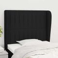 vidaXL Čelo postele so záhybmi čierne 103x23x118/128 cm látka