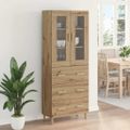 vidaXL Highboard Remeselný dub 69,5 x 34 x 180 cm