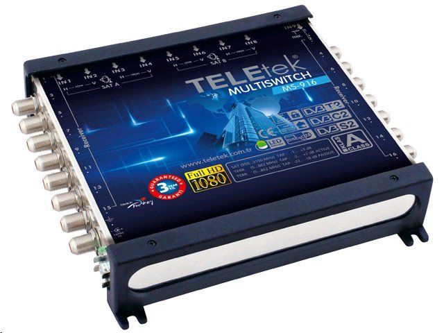 TeleTek multiprepínač 9/16 kaskádový