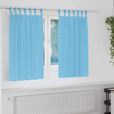 vidaXL Záclony na zatemnenie s krúžkami 2 pcs Svetlomodrá 140 x 140 cm