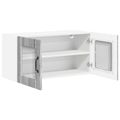 vidaXL Nástenný sklenený kabinet LUCCA Sivá sonoma 80 x 31 x 40 cm