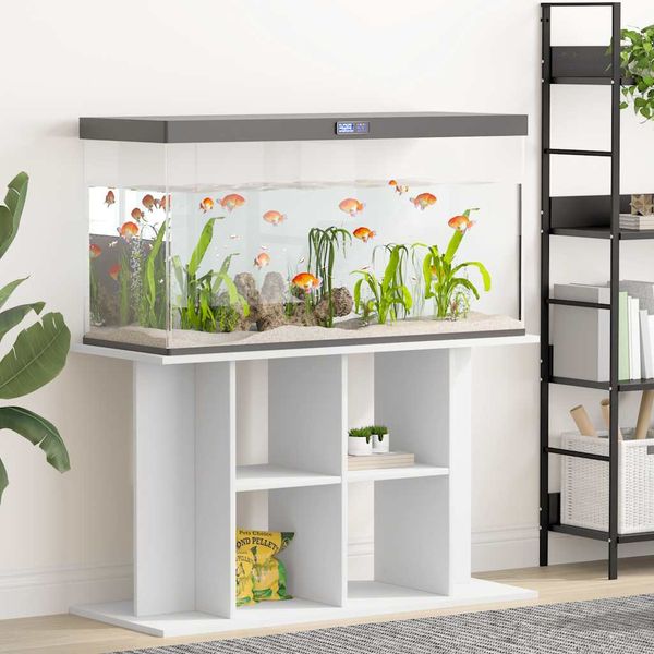 vidaXL Stojan na akvárium biely 100x40x60 cm kompozitné drevo