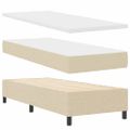 vidaXL Posteľ s pružinovým rámom s matracmi Krémová 80 x 200 cm látka