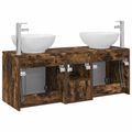 vidaXL Set kabinetov do kúpeľne 3 ks Dymový dub 49,5 x 44,5 x 65 cm