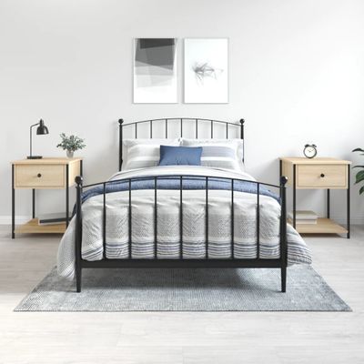 vidaXL Nočné stolíky 2 ks dub sonoma 44x45x58 cm kompozitné drevo