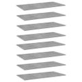 vidaXL Prídavné police 8 ks, betónovo sivé 80x30x1,5 cm, drevotrieska
