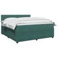 vidaXL Posteľ boxspring s matracom Tmavozelená 140 x 200 cm Zamat
