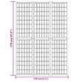 vidaXL Skladací paraván s 3 panelmi, japonský štýl 120x170 cm biely