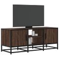 vidaXL TV skrinka hnedý dub 100x35x41 cm kompozitné drevo a kov