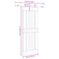 vidaXL Posuvné dvere NARVIK Prírodná a čierna 85 x 210 cm (152,5 cm)