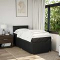 vidaXL Posteľný rám boxspring s matracom čierny 80x200 cm látka