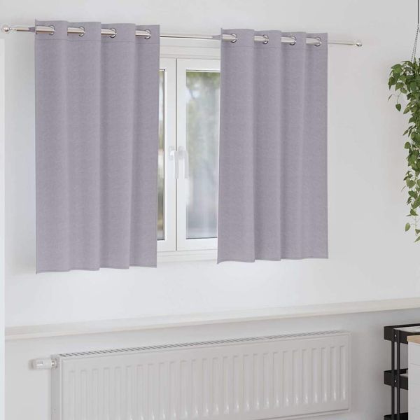 vidaXL Záclony na zatemnenie s krúžkami 2 pcs Metalická šedá