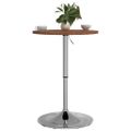 vidaXL Barový stôl tmavohnedý Ø50x89,5 cm dubový masív