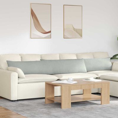 vidaXL Vankúše na pohovku 2 pcs Svetlosivá 200 x 40 cm