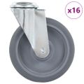 vidaXL Otočné kolieska s otvorom na skrutku 16 ks 125 mm