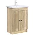 vidaXL Kúpeľňová skrinka pod umývadlo Dub sonoma 78,5 x 37,5 x 81 cm