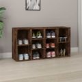vidaXL Lavica na topánky dymový dub 103x30x55 cm spracované drevo