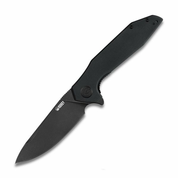 Kubey KU117B Nova vreckový nôž 9,2 cm, Black Stoneawash, čierna, G10