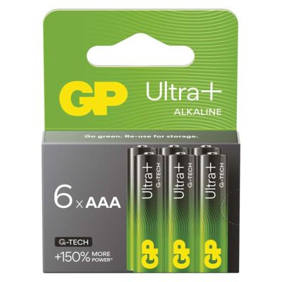 Alkalická batéria GP Ultra Plus LR03 (AAA), 6 ks
