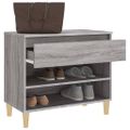 vidaXL Botník sivý dub sonoma 70x36x60 cm spracované drevo