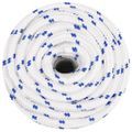 vidaXL Lodné lano biele 20 mm 25 m polypropylén