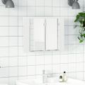 vidaXL LED kúpeľňová zrkadlová skrinka biela 60x12x45 cm akryl