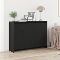 vidaXL Servírovacia skriňa Čierna 102 x 29.5 x 75 cm Kompozitné drevo