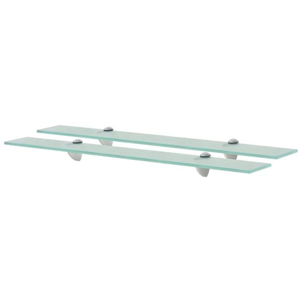 vidaXL Nástenná polička 2 ks sklo 70x10 cm 8 mm