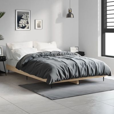 vidaXL Posteľný rám bez matraca dub sonoma 120x190 cm kompozitné drevo