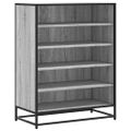 vidaXL Skrinka na topánky sivá sonoma 75x38x97,5cm kompozit. drevo+kov