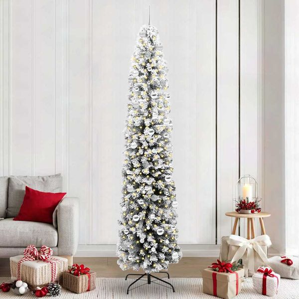vidaXL Umelý vianočný stromček Zelená 240 cm PVC, oceľ a plast