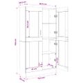vidaXL Knižnica Artisan Dub 82,5x30,5x150 cm Inžinierske drevo
