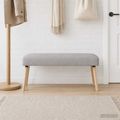 vidaXL lavička Jednofarebný Svetlosivá 110 x 40 x 46 cm Bouclé