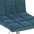 vidaXL Otočné jedálenské stoličky 6 ks modré zamatové