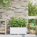 vidaXL Záhradný kvetináč 2 ks Biela 80 x 40 x 37,5 cm PP