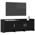 vidaXL TV skrinka 130 x 33 x 47 cm Čierny dub Kompozitné drevo