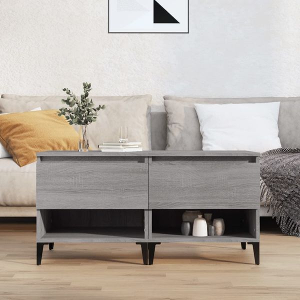 vidaXL Bočné stolíky 2 ks sivé sonoma 50x46x50 spracované drevo