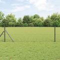 vidaXL Hexagonálny plotový základ 10 x 0,6 m PVC potiahnutá oceľ Sivá