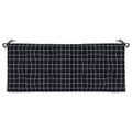 vidaXL Podložka na záhradnú lavičku čierne kocky 120x50x7 cm látka